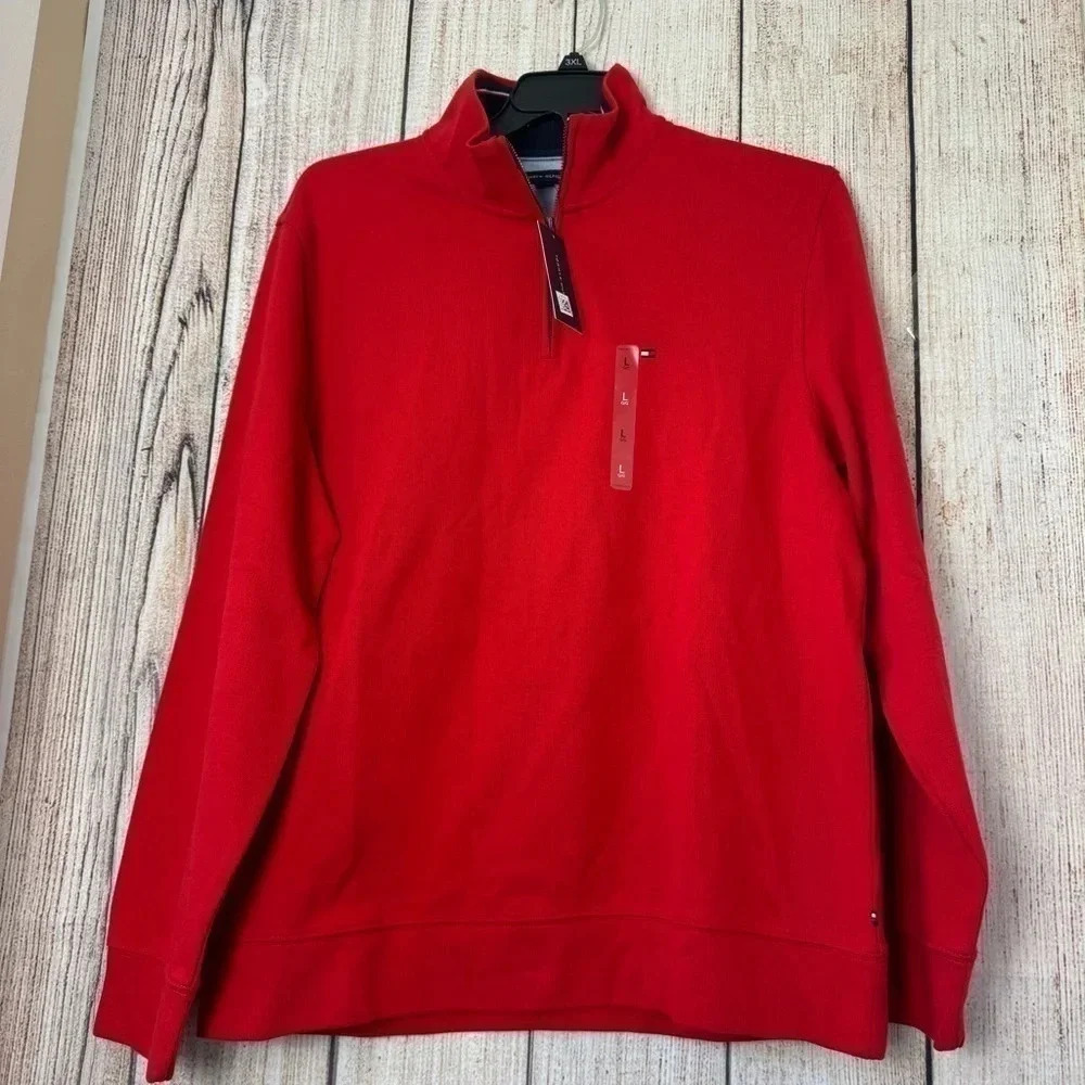 Tommy Hilfiger Mens Quarter Zip pullover Sweaters size Large - Picture 4 of 10